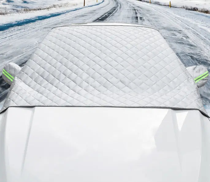 ☀️❄️ One Cover, Every Season! – All-Weather Windshield Protector with Mirror Covers Fits Cars, SUVs & Trucks