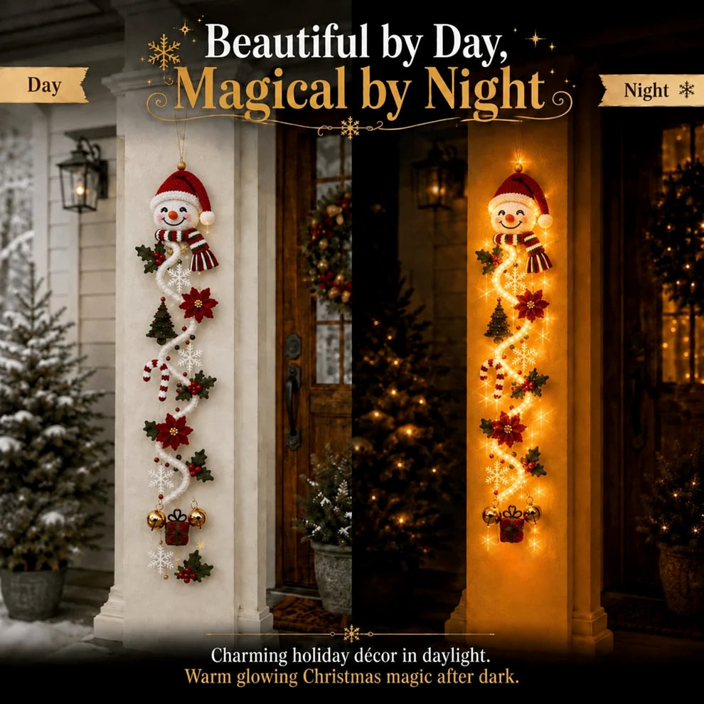 Lighted Christmas Doorway Hanging Decor - 6 Festive Designs