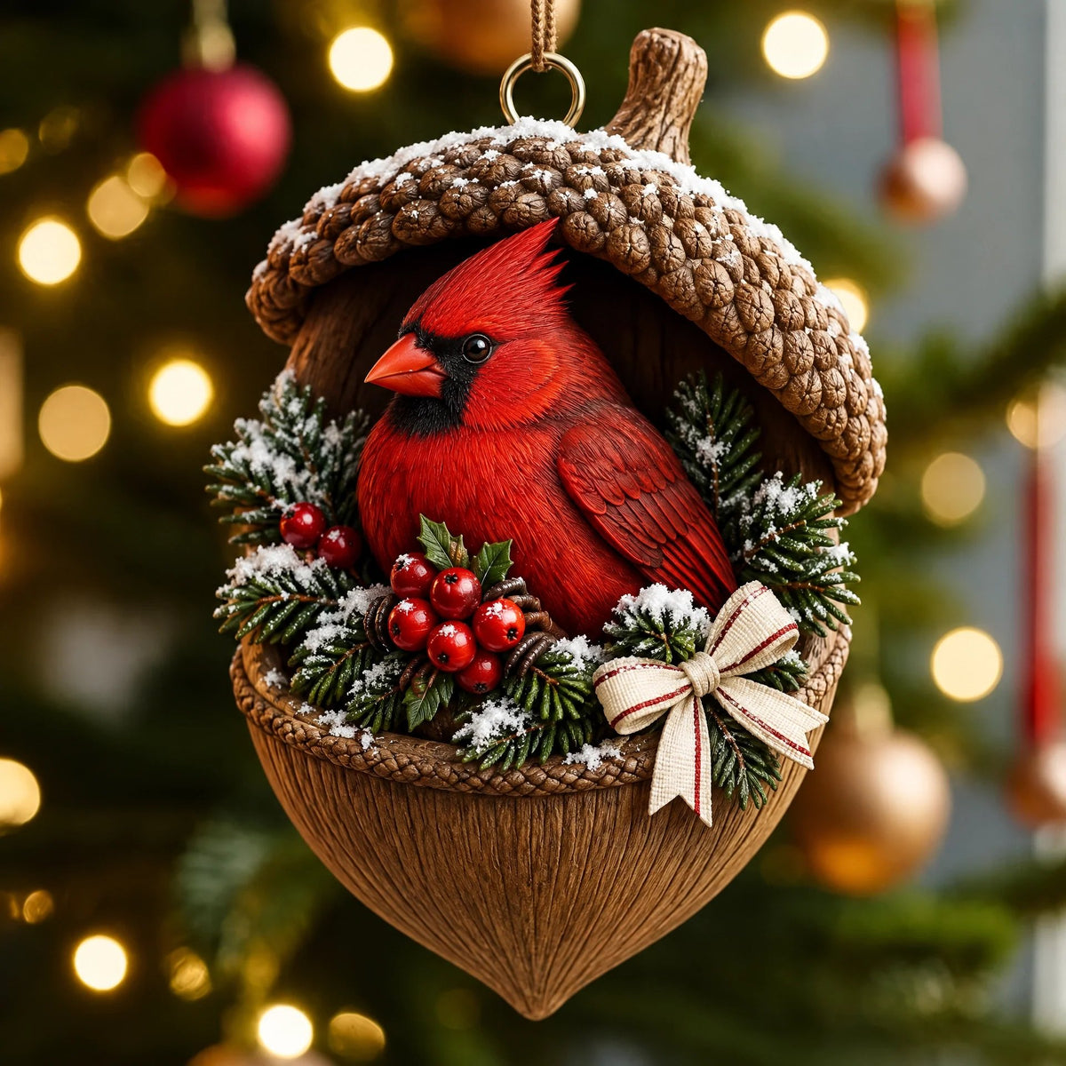🔥Last Day 50% OFF - Woodland Nut Hideaway Ornament