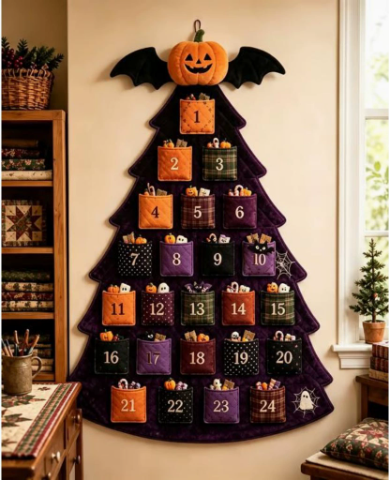 🧵🎄DIY 24-Pocket Fabric Christmas Advent Tree Kit