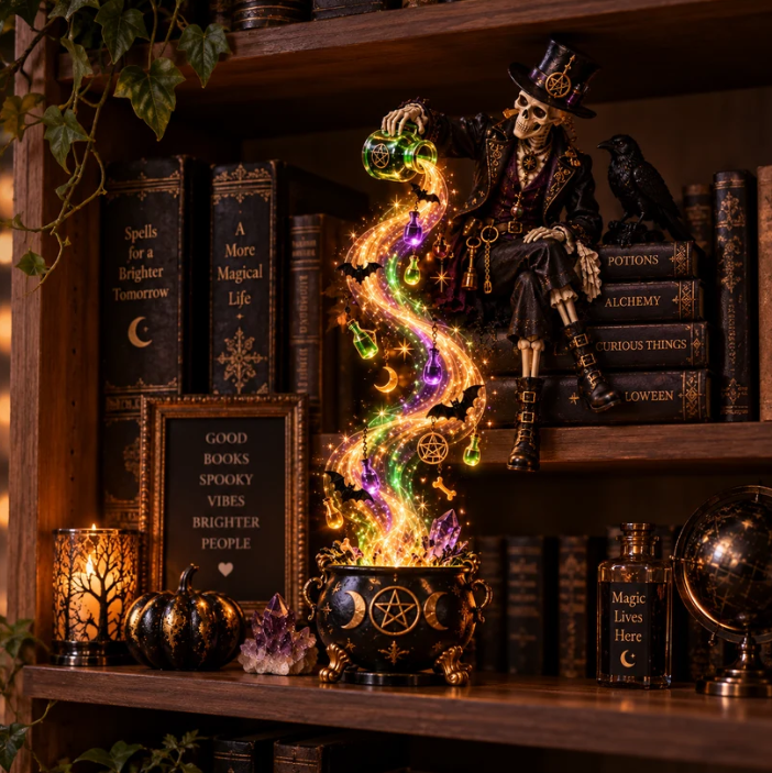 🎃Hot Sale 45% OFF! Halloween Magic Cascade Shelf Light Collection - Enchanted Bookcase Decor