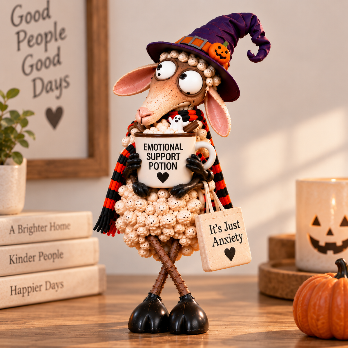 🔥 50% OFF FOR A LIMITED TIME — 🎃 The Overthinker & The Questioner — Wolf & Sheep Halloween Figurines