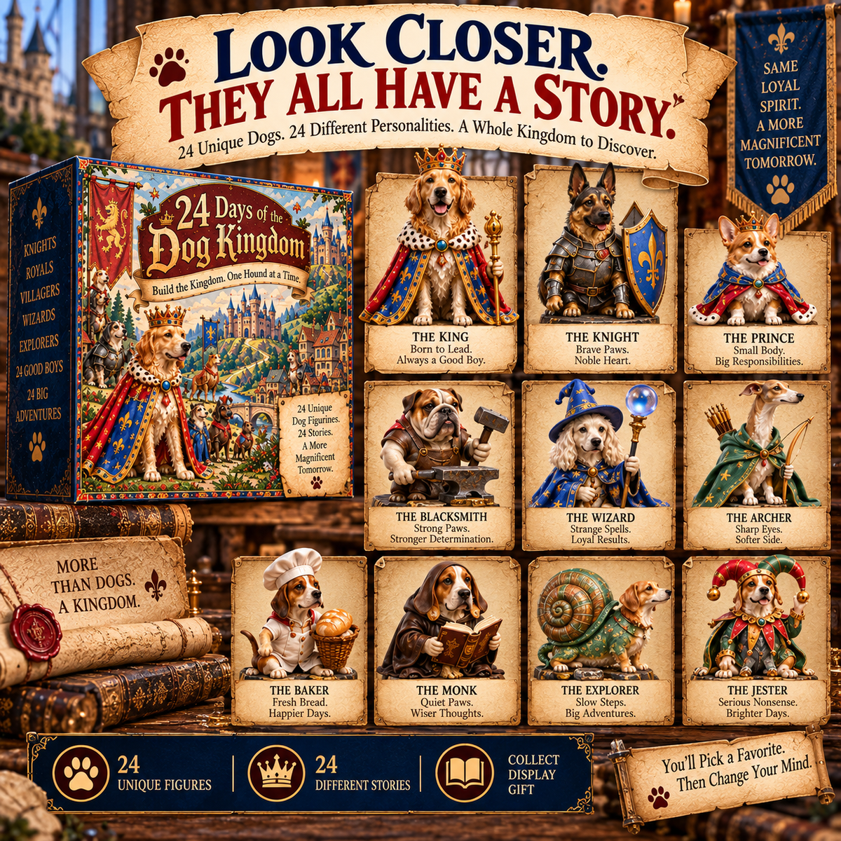 ๐๐ฐ 24 Days of Medieval Dogs โ 24 Hounds, Two Kingdoms, One Legendary Collection