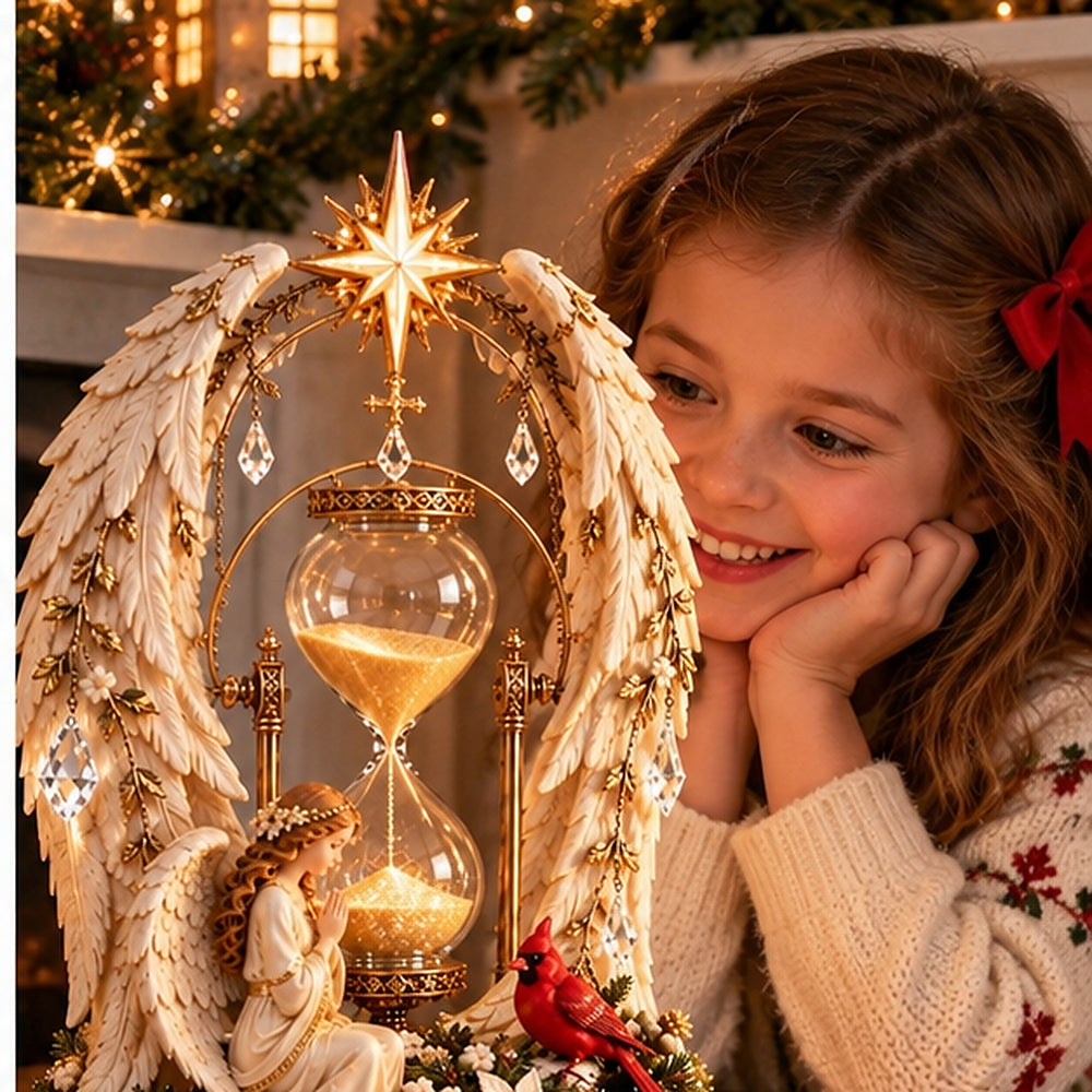 ✨ This Christmas, Make Every Moment Feel Precious ✨ Heavenly Angel Hourglass — A Meaningful Symbol of Faith, Love & Time