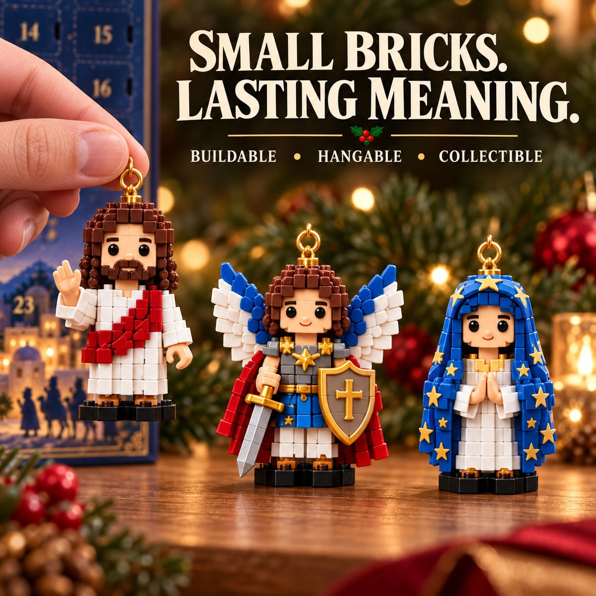 đĽLAST DAY 50% OFF - â¨The Holy Story 24-Day Mini Brick Ornament Advent Calendar
