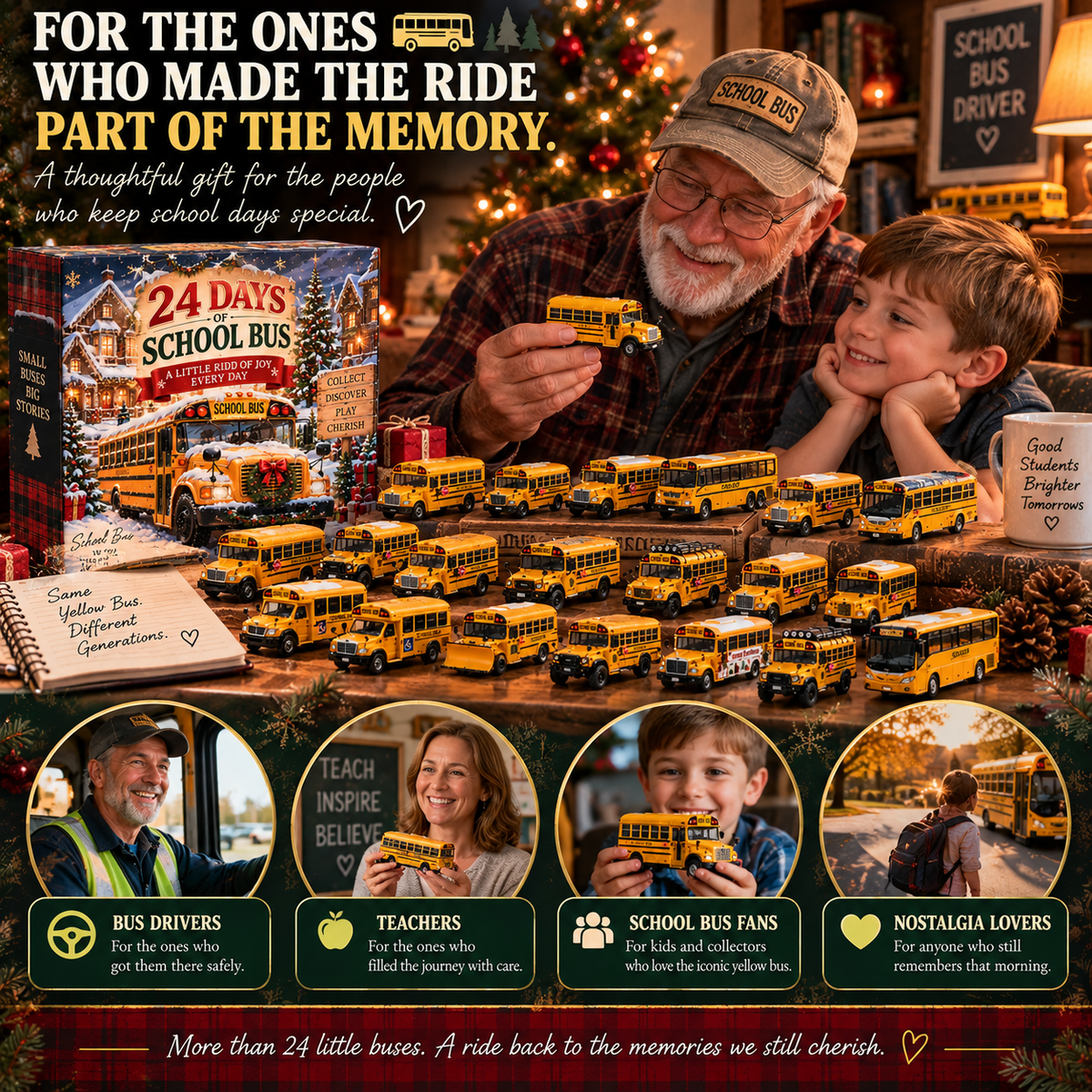 🚌🎄24 Rides to Christmas – American School Bus Collector’s Edition