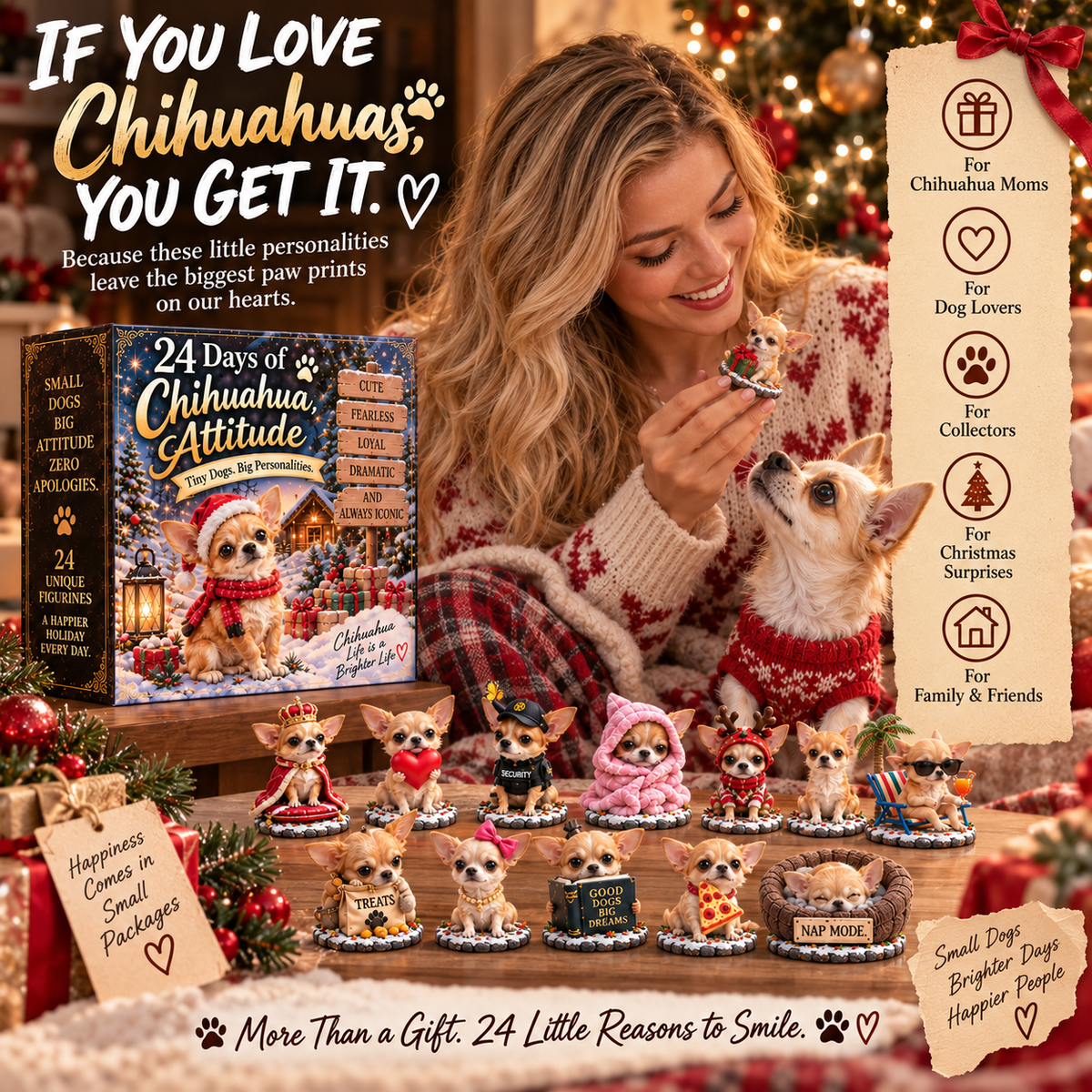 🐾 Small Dog, Big Attitude?! ❤️ 2026 Chihuahua Christmas Collection – 24 Days of Tiny Personalities & Big Love! 🎄