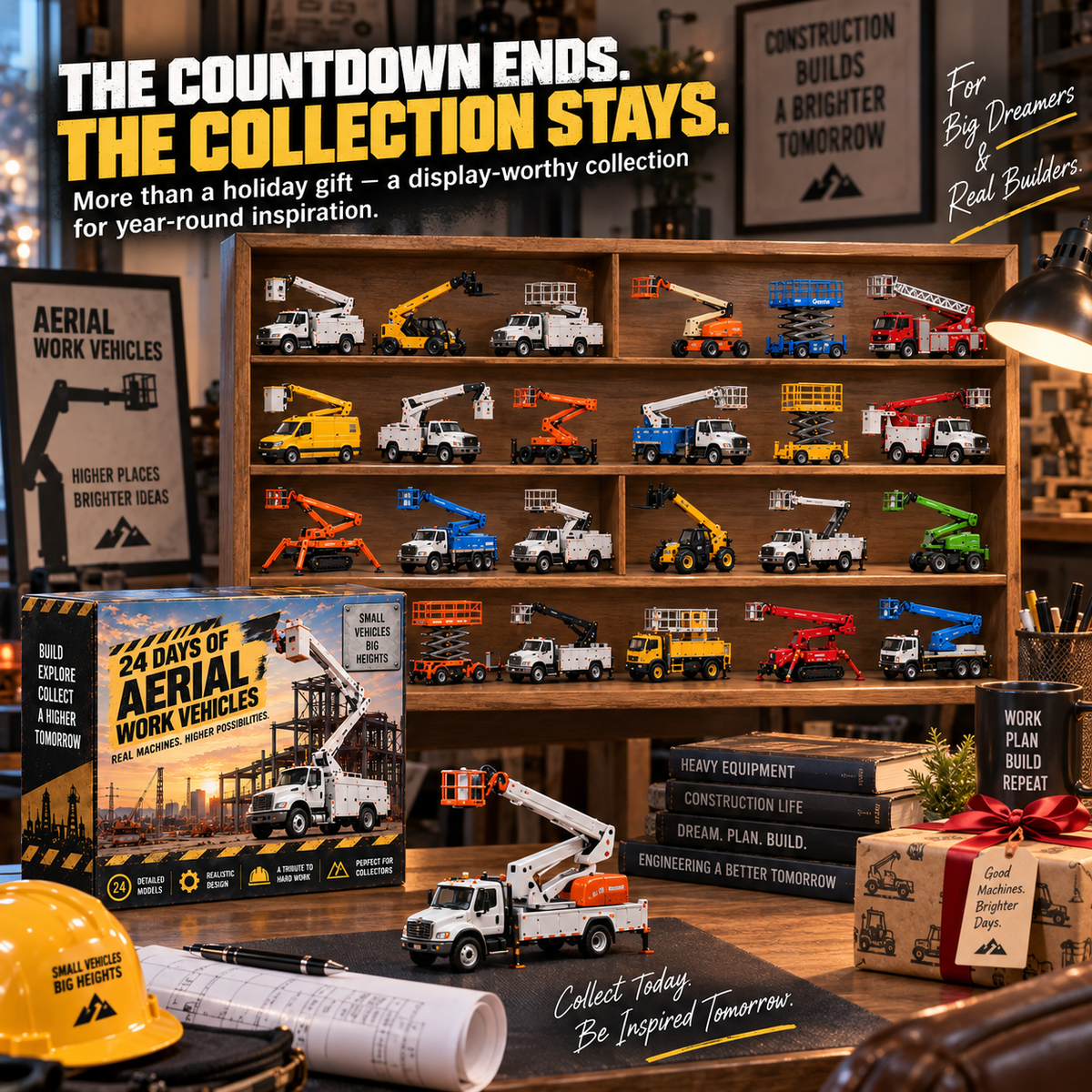 ποΈ24 Days of Aerial Work Vehicles Advent Calendar β 24 Unique Construction Equipment Miniatures