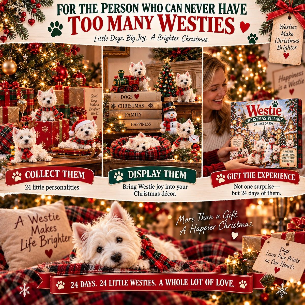 Westie Christmas Village — 24 Days of Little Westies, Big Christmas Joy 🎄🐾