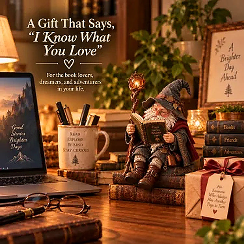 🔥LAST DAY 50% OFF🧙♂️The Little Storykeeper - Reading Wizard Light-Up Figurine