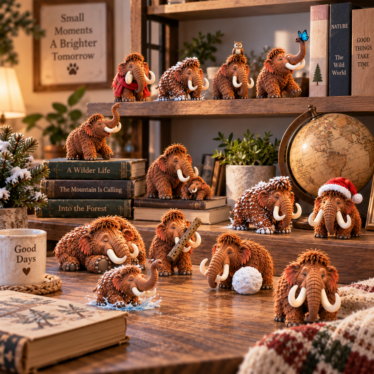 π¦£24 Days of Mammoth β 24 Unique Woolly Mammoth Collectible Figures | Christmas Countdown Gift