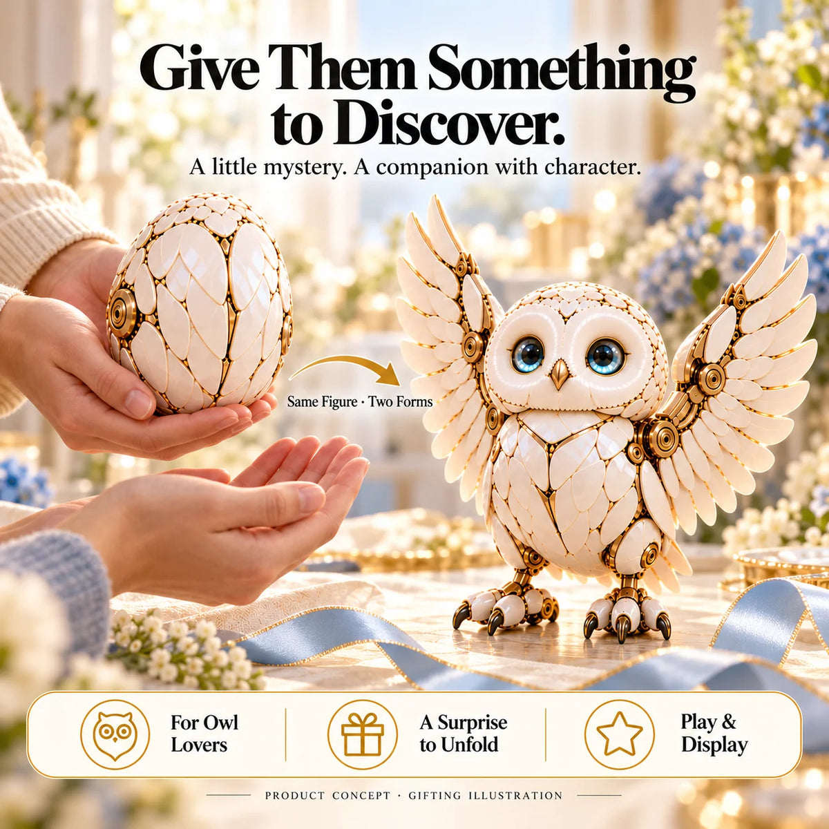 2-in-1 Transforming Mechanical Owl Egg