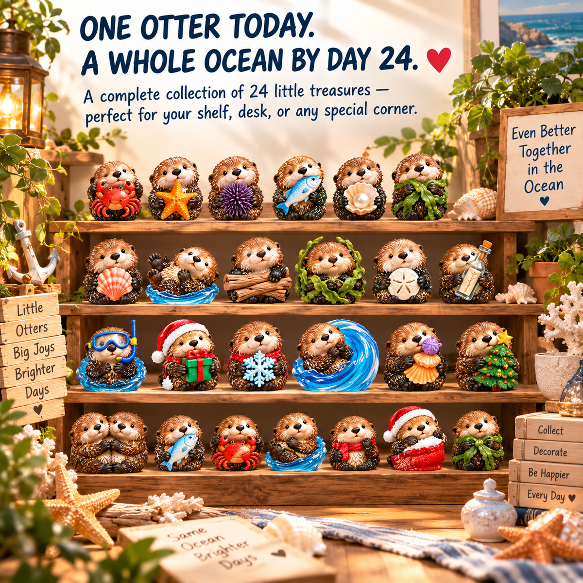 𦦠24 Days of Ocean Treasures β 24 Adorable Sea Otters, 24 Little Surprises, One Heartwarming Christmas! π