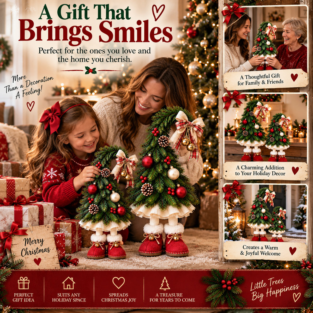 🎄 Who Says Christmas Trees Can't Walk?! ❤️ Christmas Tree Gnomes – Little Boots, Big Holiday Smiles!