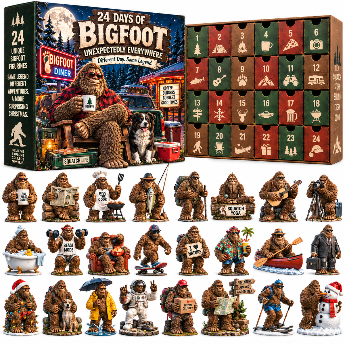 🔥🐾 24 Days of Bigfoot's Everyday Life – Just Like Us!