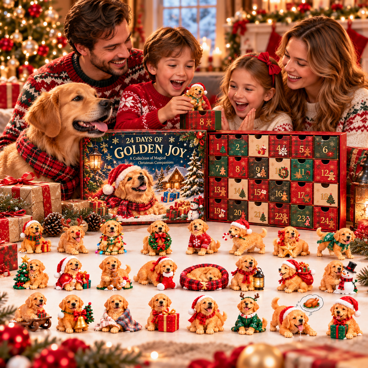 😂🐾 Who Ate Santa's Christmas Cookies?! 24 Days of Golden Retriever Mischief