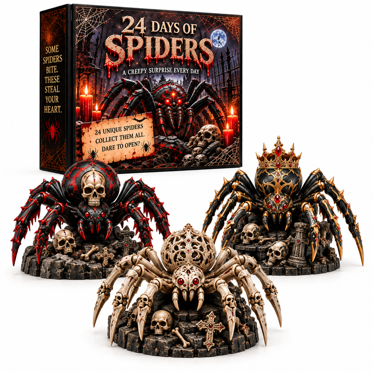 π·οΈ Awooo! It Might Eat You! π 24-Day Halloween Dark Spider Advent Calendar