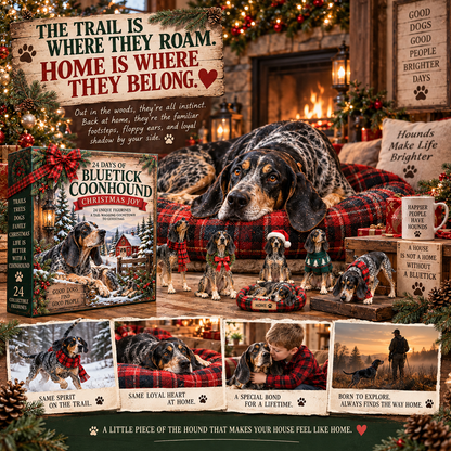 24 Days of Bluetick Coonhound Love — Born to Follow the Trail, Always Finds Home ❤️🎄