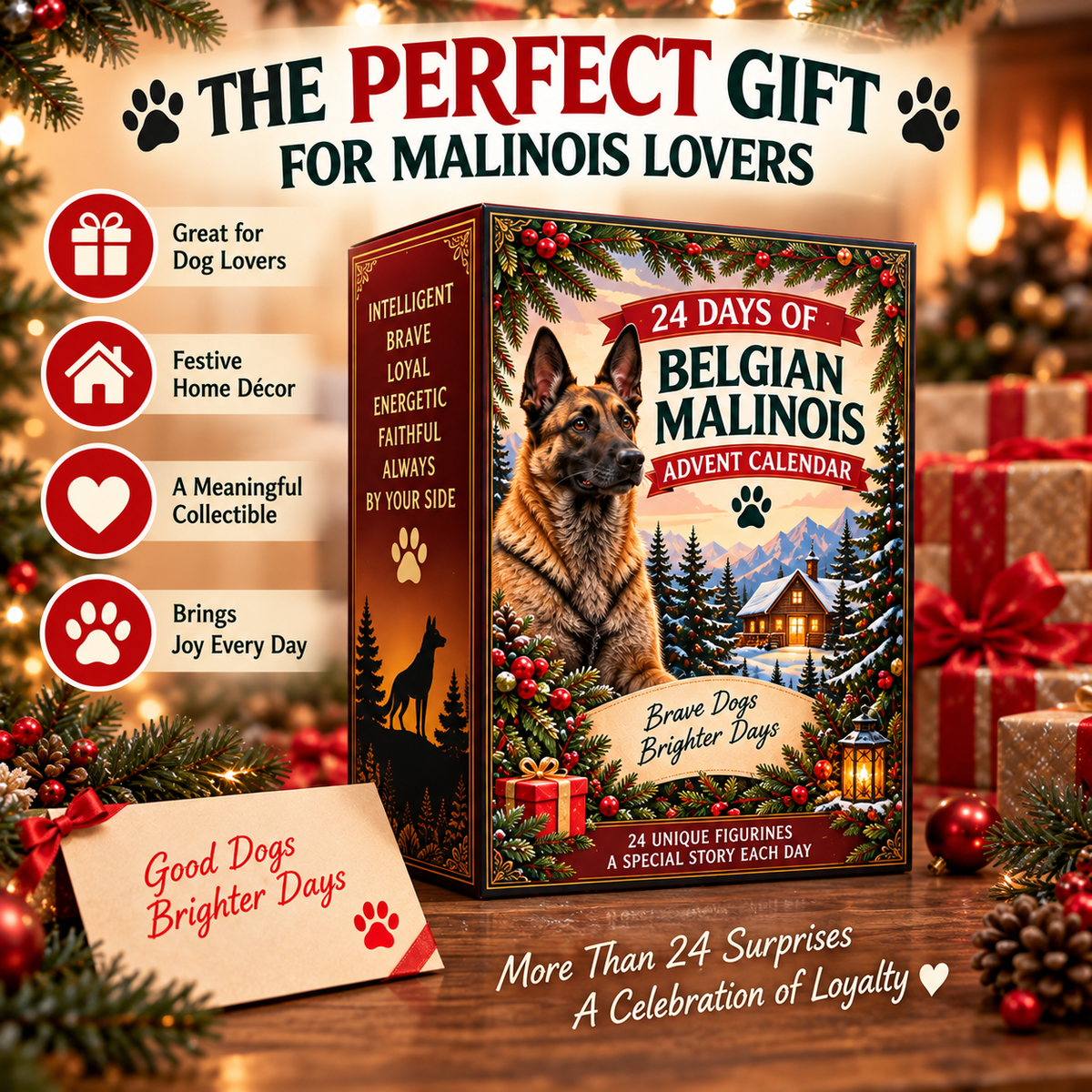 24 Days of Belgian Malinois – Brave Hearts, Loyal Companions | Christmas Advent Calendar