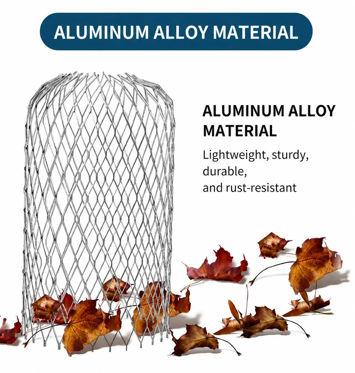 Aluminum Alloy Gutter Guard Filter 2 PCS, Roof Rain Gutter Downspout Strainer, Anti‑Clog Leaf Debris Catcher for Home Drainage System