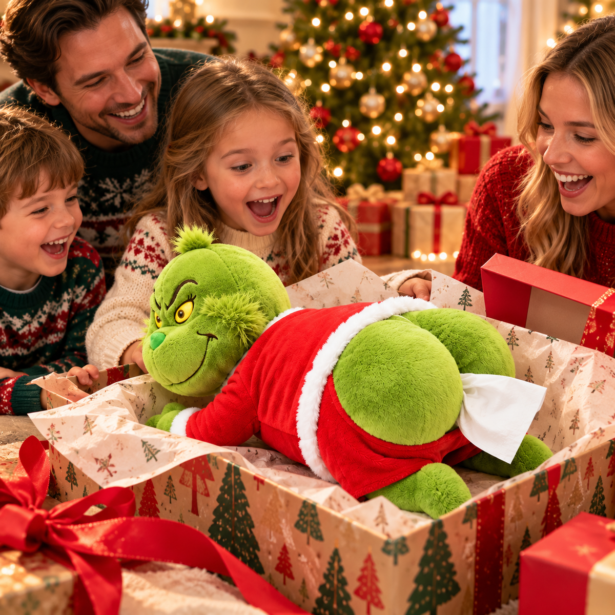 😂 Wait… Tissues Come Out of His Butt?! 🎄 Funny Christmas Plush Tissue Holder – The Gift That Gets Everyone Laughing!