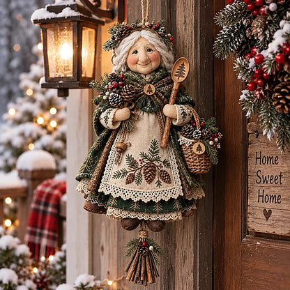 Cozy Forest Grandma Hanging Decor - 4 Rustic Christmas Designs