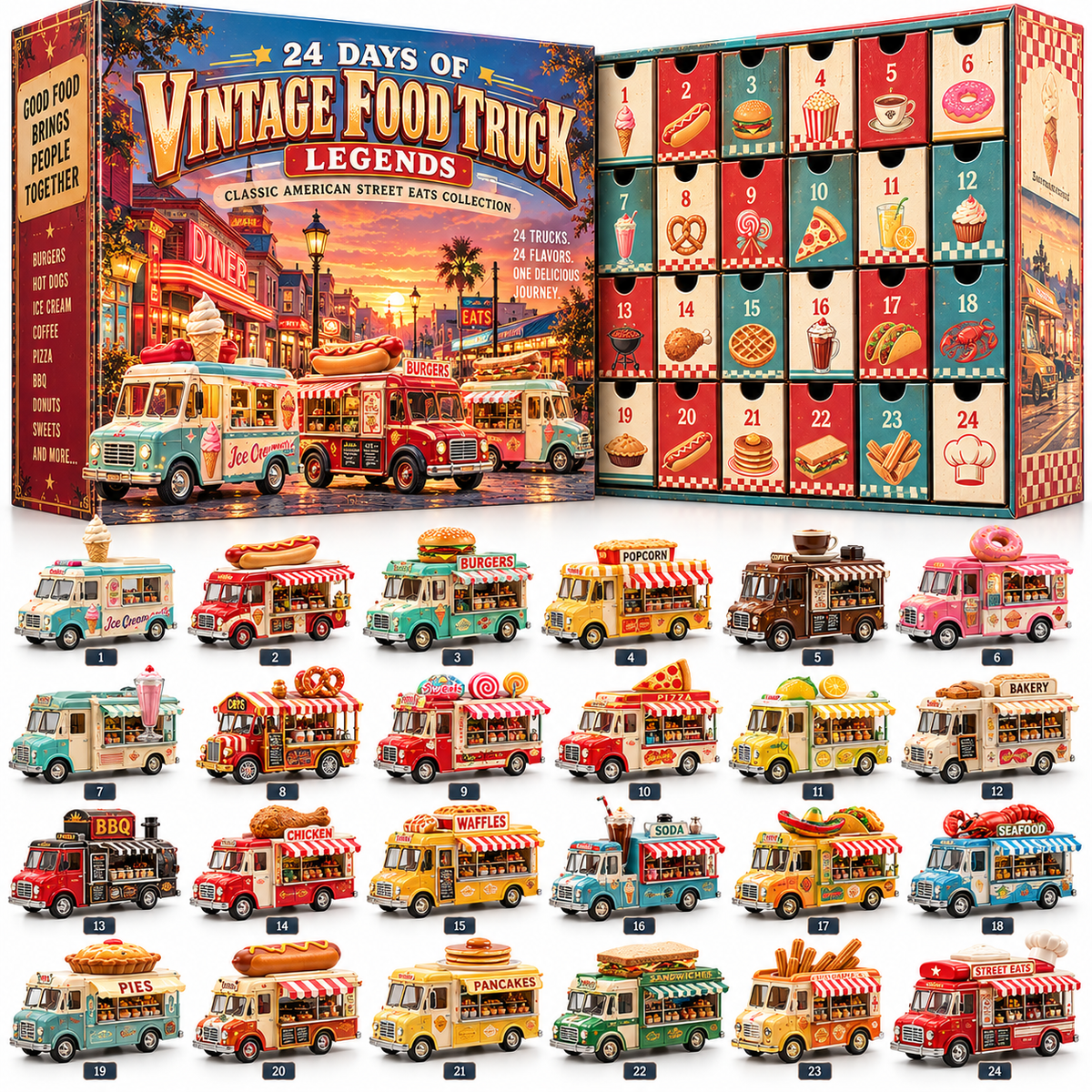 🚚 Hungry for Adventure?! 🍔 2026 American Roadside Eats – 24 Days of Food Truck Surprises!