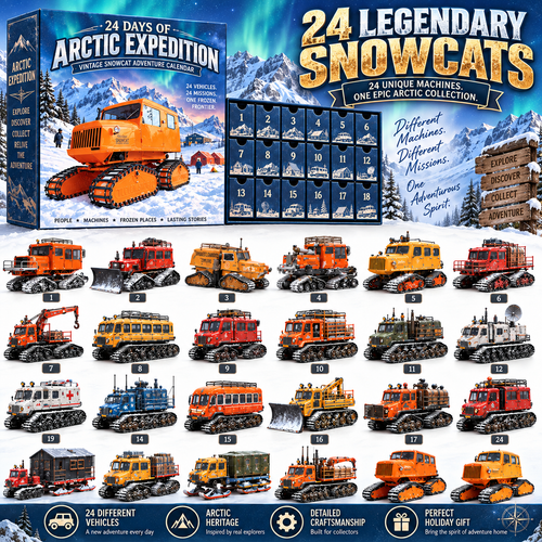 ❄️ Ready to Conquer the Arctic?! 🚜 2026 Vintage Snowcat Expedition – 24 Days of Frozen Adventures!