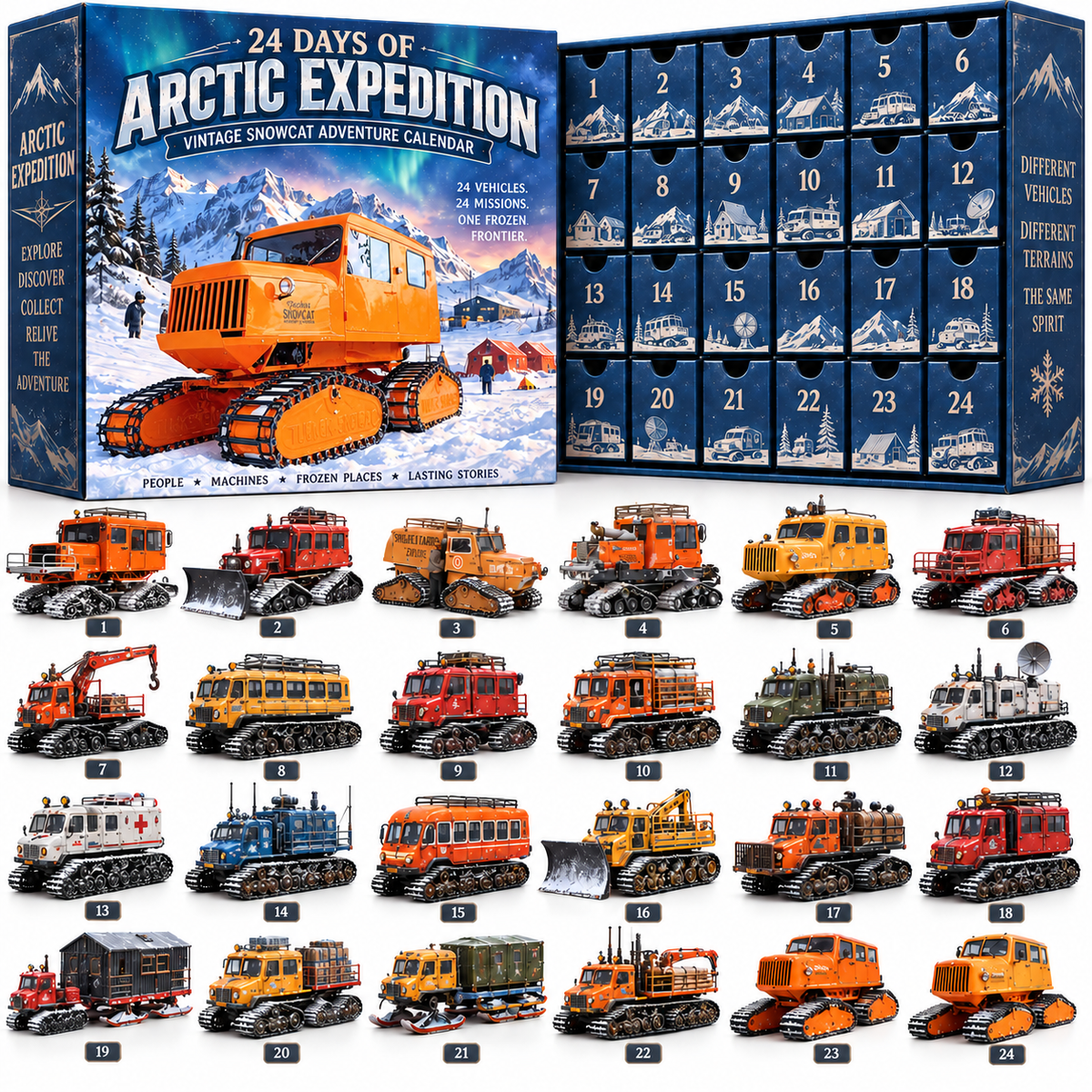 ❄️ Ready to Conquer the Arctic?! 🚜 2026 Vintage Snowcat Expedition – 24 Days of Frozen Adventures!