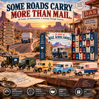 🔥🚚24 Days of Mail Across America – Vintage Postal Truck Advent Calendar 🚚🇺🇸