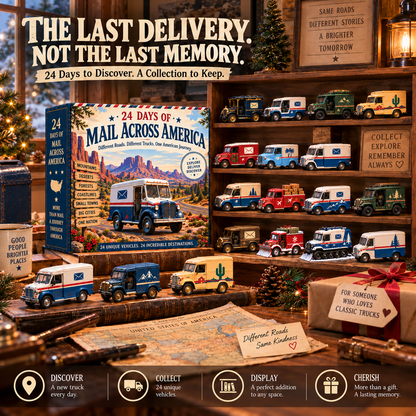 🔥🚚24 Days of Mail Across America – Vintage Postal Truck Advent Calendar 🚚🇺🇸