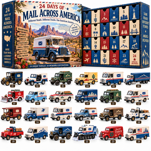 🔥🚚24 Days of Mail Across America – Vintage Postal Truck Advent Calendar 🚚🇺🇸
