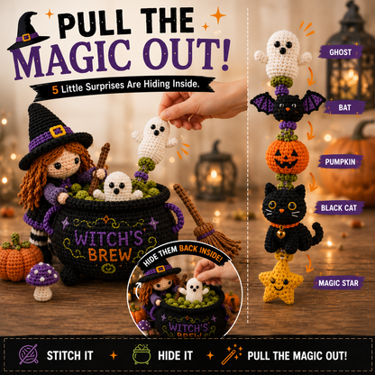🎃 Stitch a Little Magic – Halloween Witch’s Brew DIY Crochet Kit