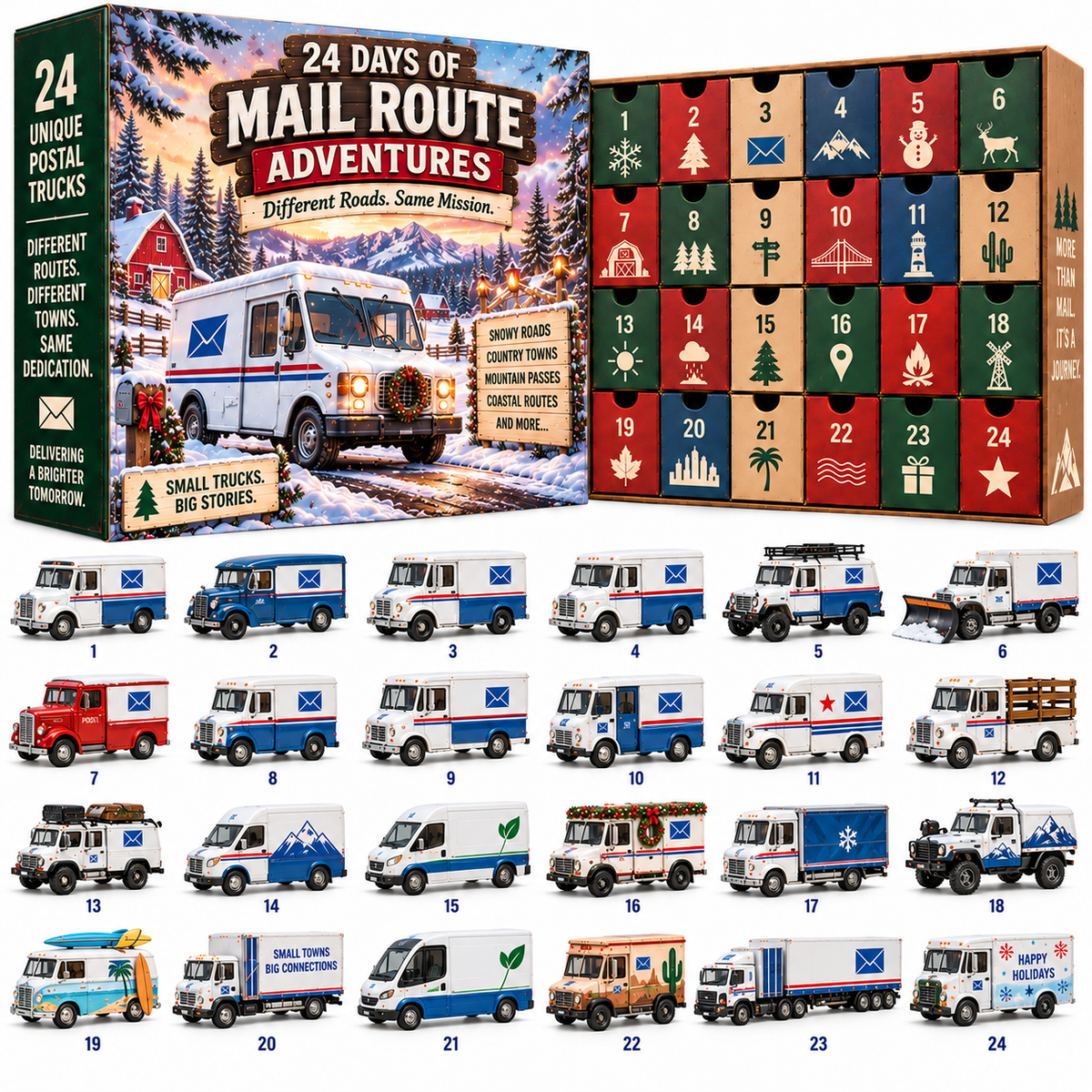 🔥🚚24 Days of Mail Across America – Vintage Postal Truck Advent Calendar 🚚🇺🇸