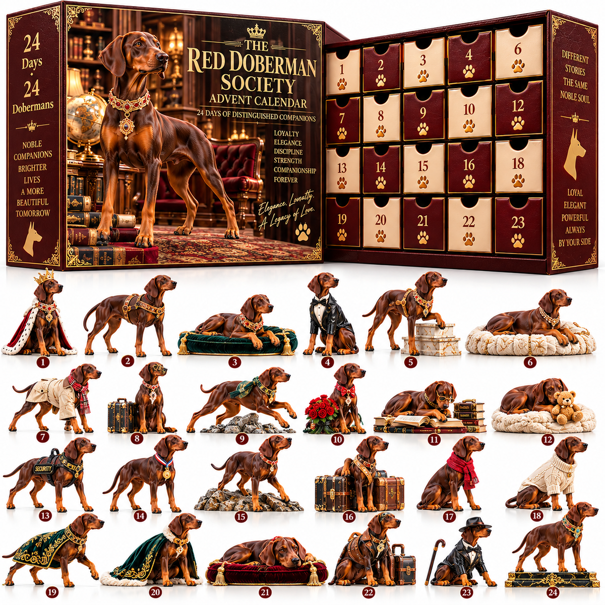 👑 Born to Be Loyal! 🐾 2026 Royal Doberman Advent Calendar