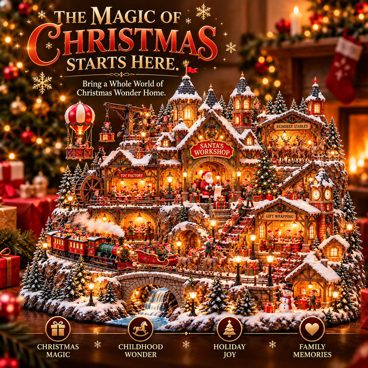 🎄 Ready to Bring Christmas Magic Home?! 🎅 2026 Santa's Workshop Village – A Whole World of Holiday Wonder