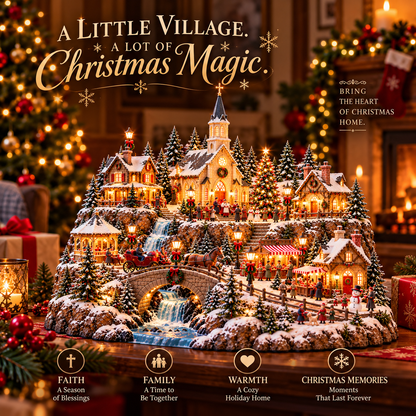 ✨ Let the Light of Christmas Shine! ⛪ 2026 Christmas Chapel Village – Faith, Family & Holiday Magic!