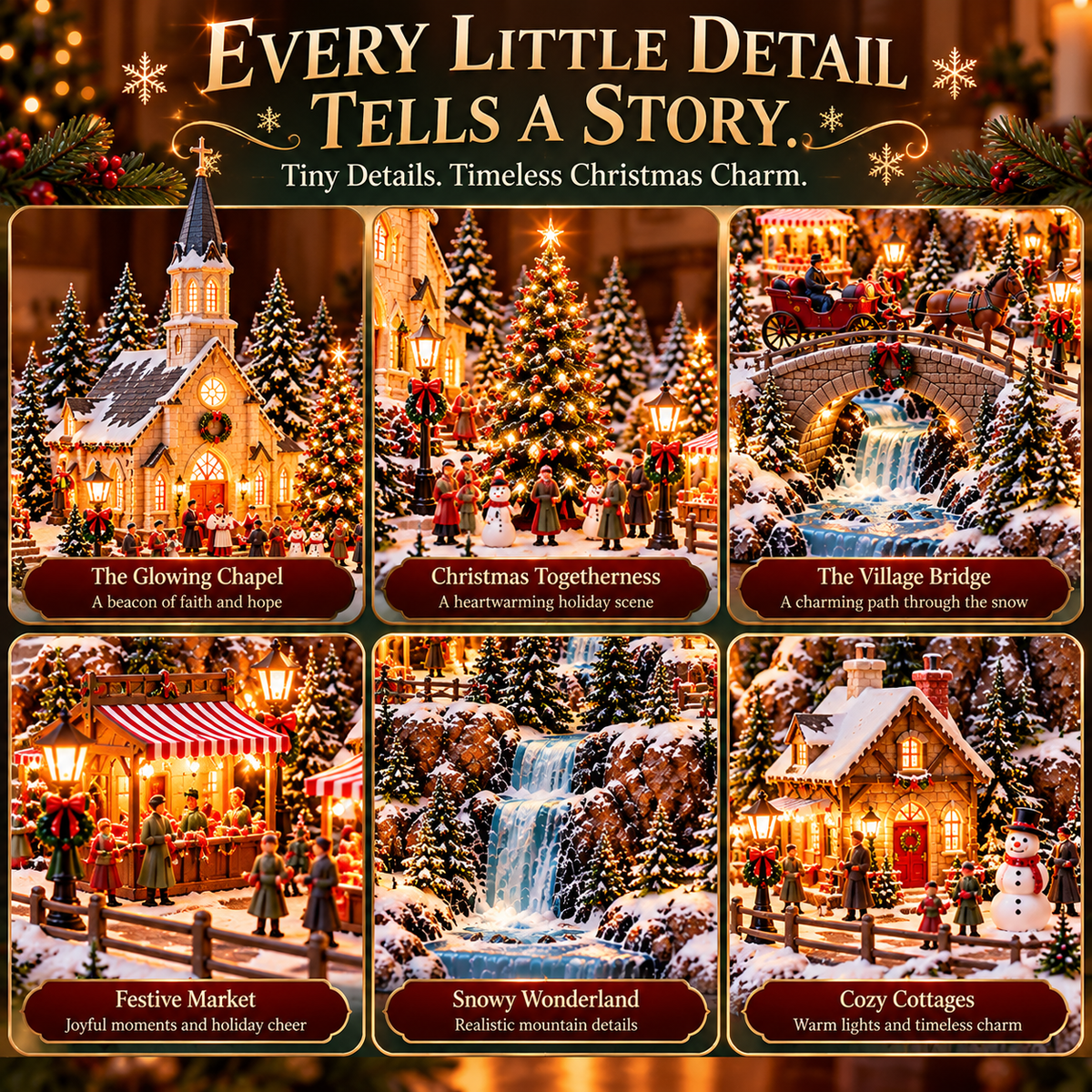 ✨ Let the Light of Christmas Shine! ⛪ 2026 Christmas Chapel Village – Faith, Family & Holiday Magic!