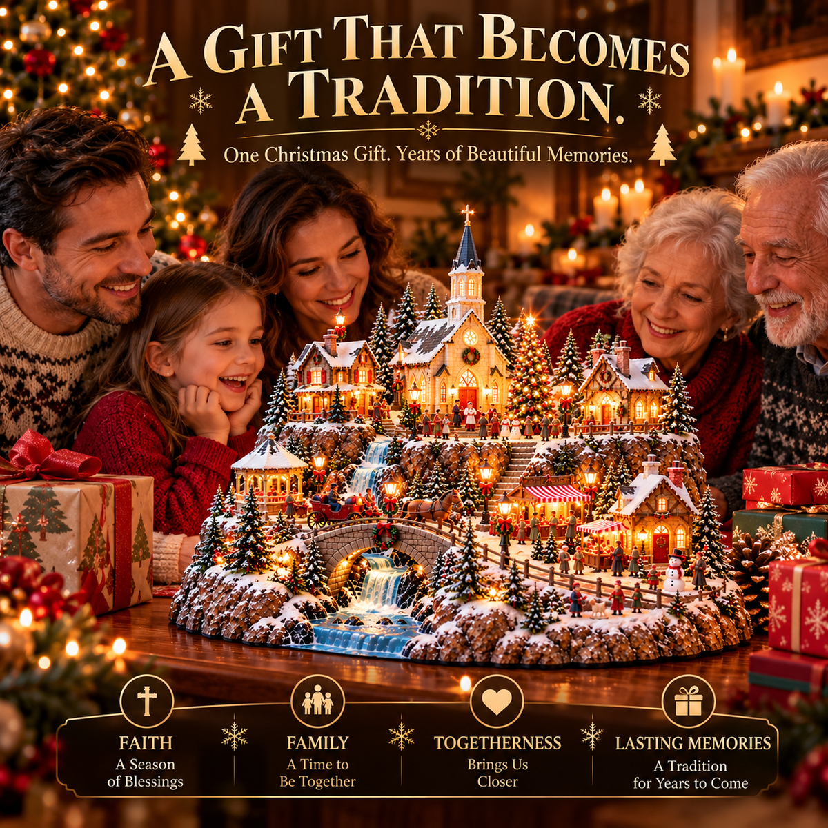 ✨ Let the Light of Christmas Shine! ⛪ 2026 Christmas Chapel Village – Faith, Family & Holiday Magic!