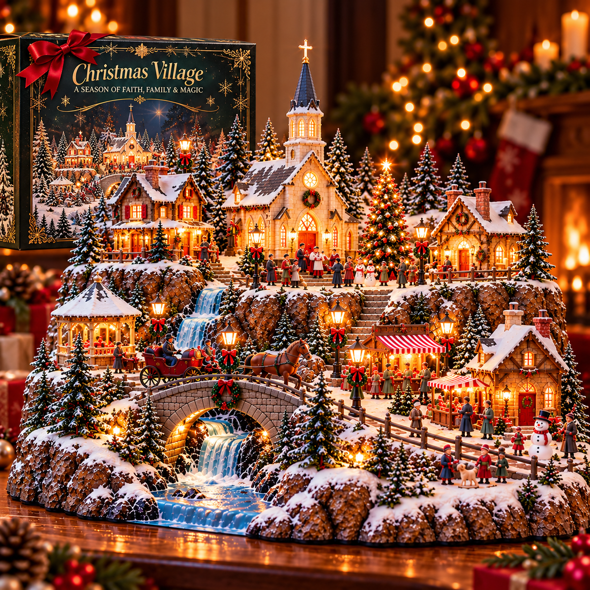 ✨ Let the Light of Christmas Shine! ⛪ 2026 Christmas Chapel Village – Faith, Family & Holiday Magic!