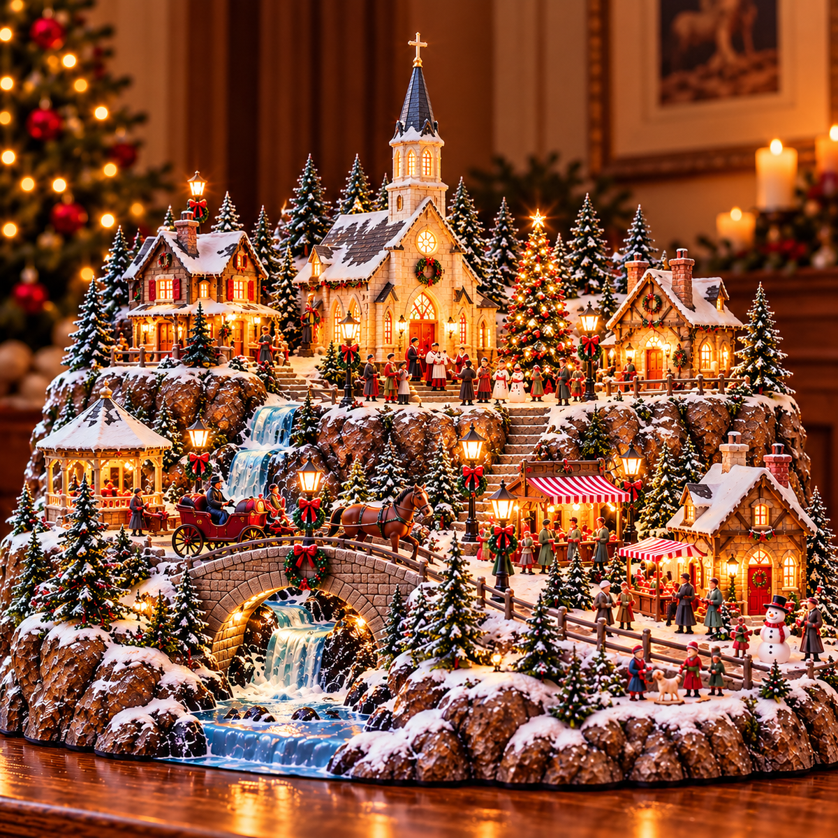 ✨ Let the Light of Christmas Shine! ⛪ 2026 Christmas Chapel Village – Faith, Family & Holiday Magic!