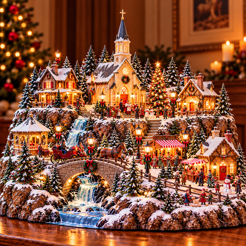 ✨ Let the Light of Christmas Shine! ⛪ 2026 Christmas Chapel Village – Faith, Family & Holiday Magic!
