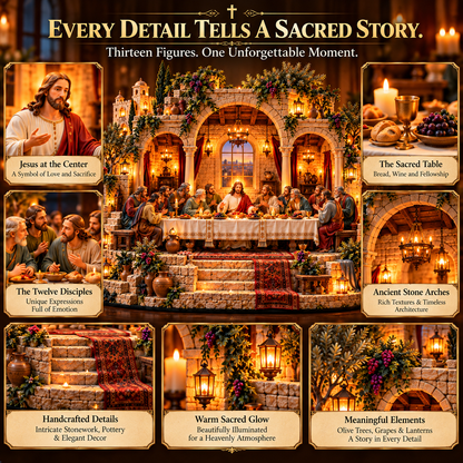 ✝️ One Table, Eternal Love ✨ The Last Supper LED Sanctuary – A Timeless Story of Faith & Family