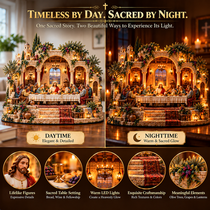 ✝️ One Table, Eternal Love ✨ The Last Supper LED Sanctuary – A Timeless Story of Faith & Family