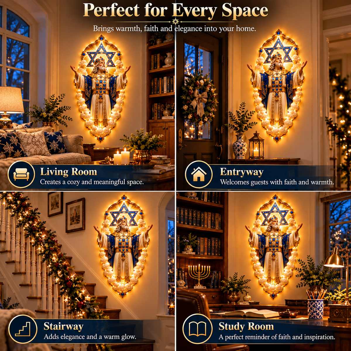 ✨ A Light of Faith & Blessings – Sacred LED Wall Art of Hope & Protection