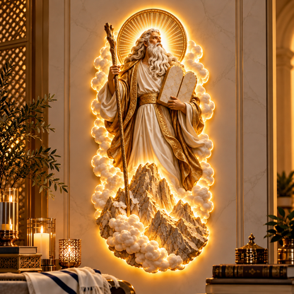 ✨ A Light of Faith & Blessings – Sacred LED Wall Art of Hope & Protection