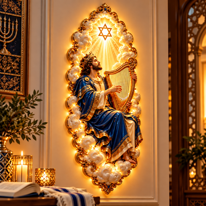 ✨ A Light of Faith & Blessings – Sacred LED Wall Art of Hope & Protection