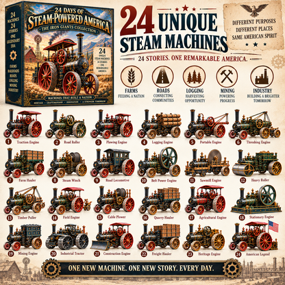 🔥 Ready to Fire Up the Past?! 🚂 2026 Steam-Powered America – 24 Days of Iron Giants & Legendary Machines!