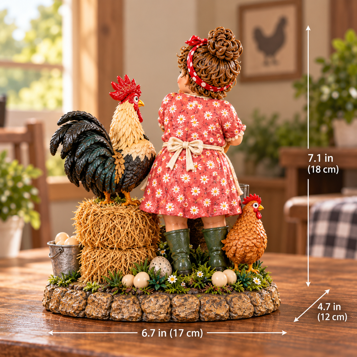 🐔 The Chickens Are in Charge Here! 😂 — Funny Backyard Chicken Keeper & Rooster Figurine