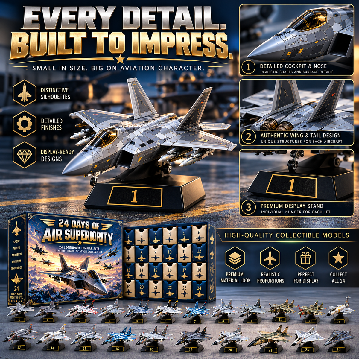 🔥 Ready to Rule the Skies?! ✈️ 2026 Fighter Jet Advent Calendar – 24 Days of Air Superiority!